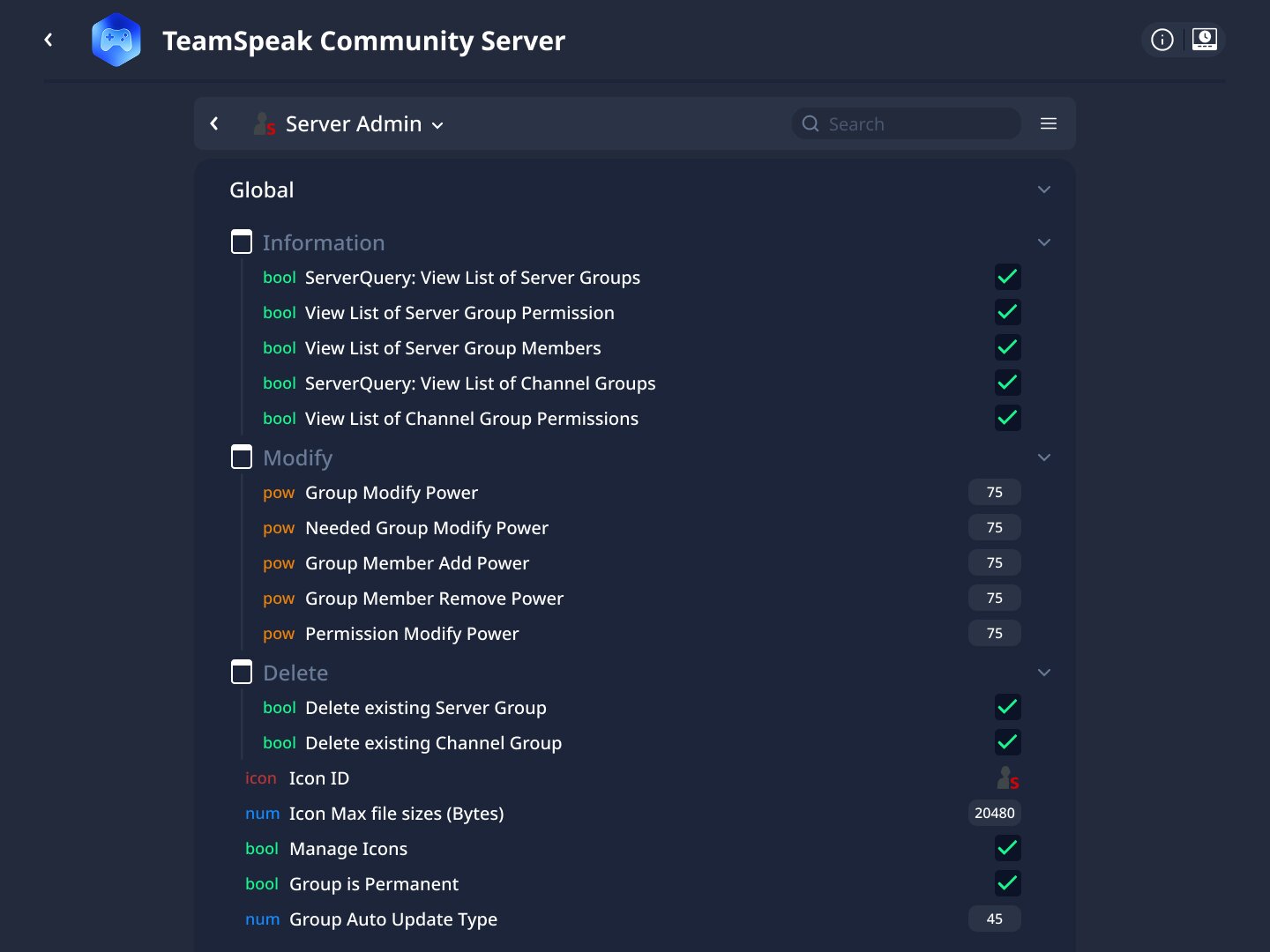 TeamSpeak Server Management